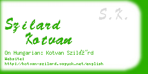 szilard kotvan business card